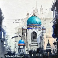 Zahid Ashraf, 12 x 12 inch, Acrylic on Canvas, Cityscape Painting, AC-ZHA-141